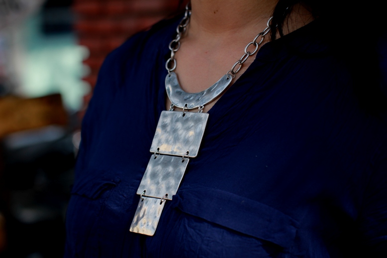 silver statement neckpiece