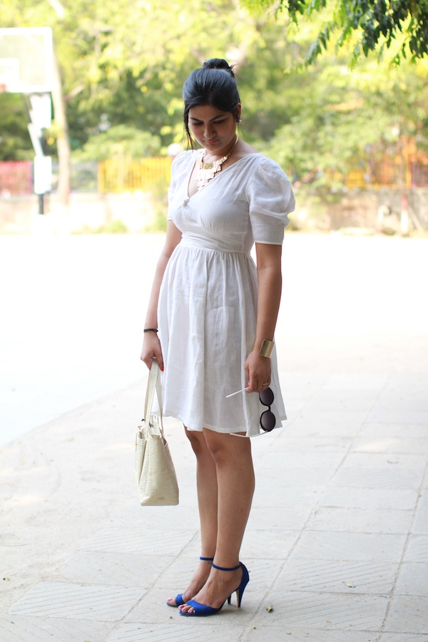 white vintage dress