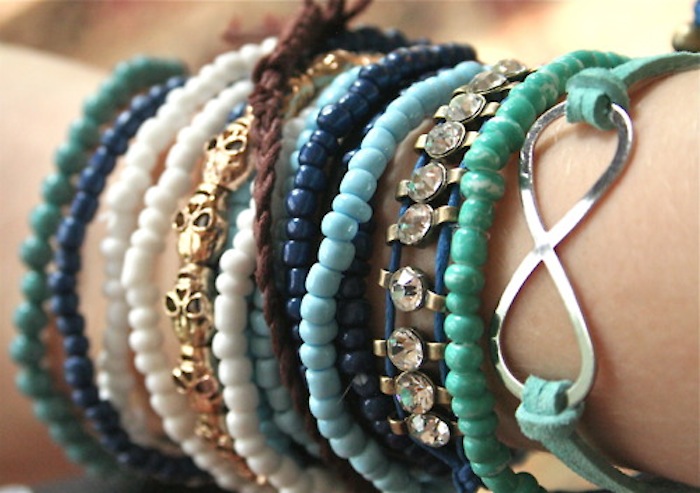 stacked bracelets