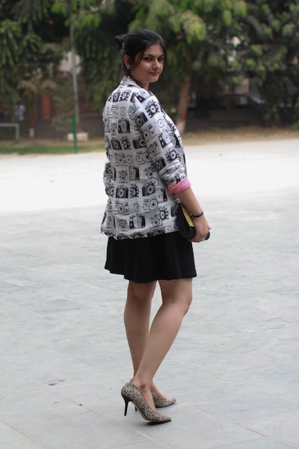 promod black skater skirt