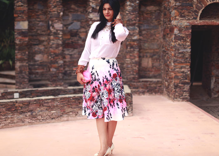 floral skirt fashion