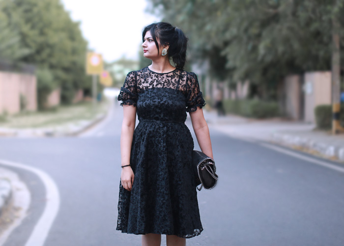 black vintage dress
