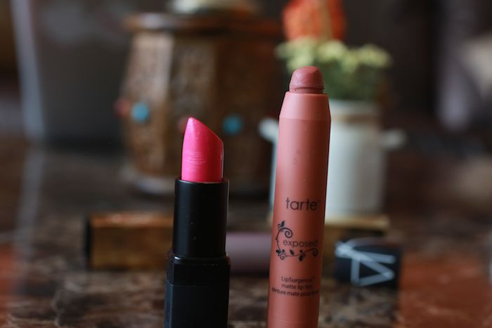 pink + neutral lipstick