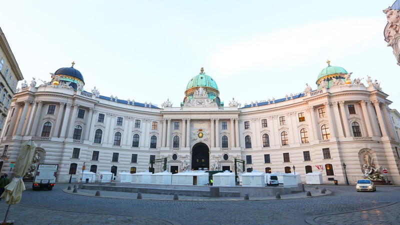 The very grand Hofburg Palace 