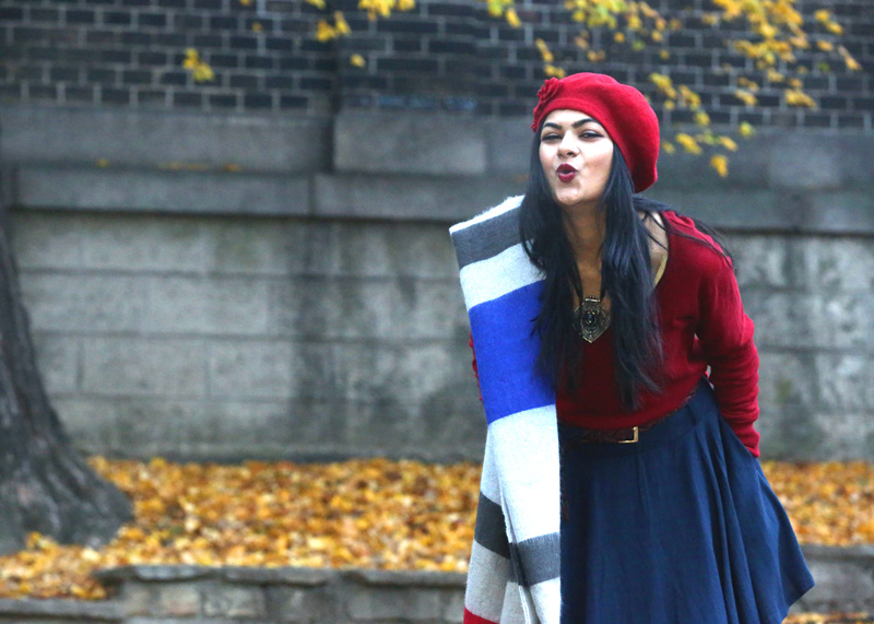 red beret street style
