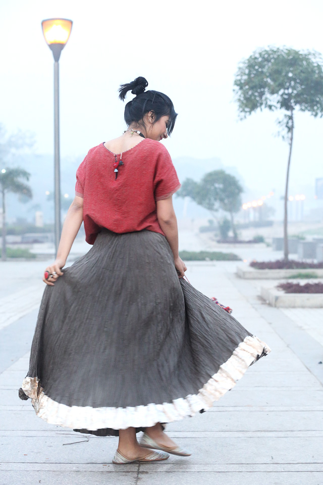 indian gota skirt