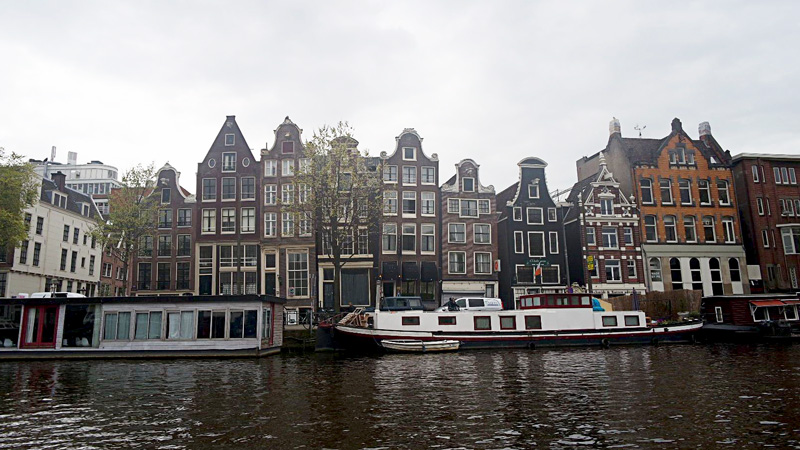 the dancing houses of amsterdam. If you notice, they are actually tilted! : D