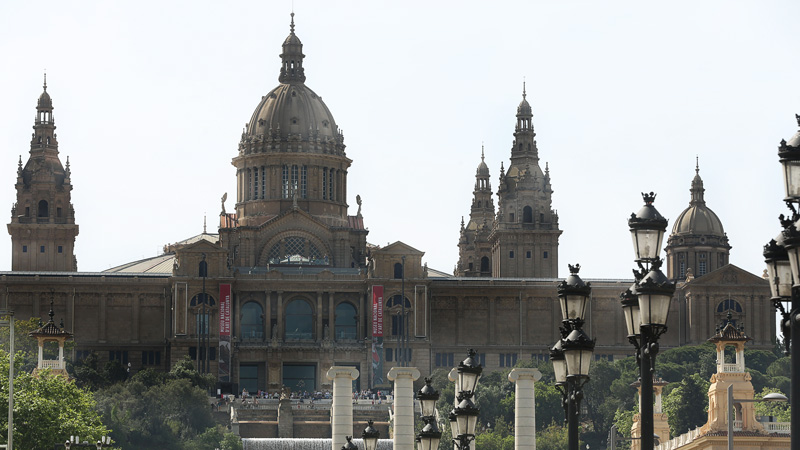 the national palace - Palau Nacional was the main site of the 1929 International Exhibition on the hill of Montjuïc in Barcelona